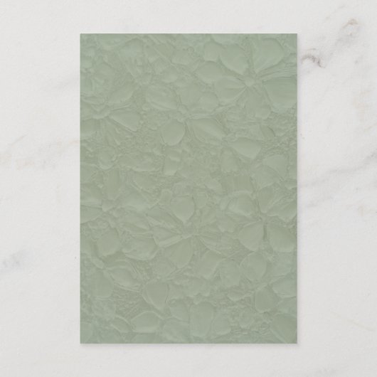 Blumengrün Elegant Hochzeitsstichtage - Details Begleitkarte (Rückseite)