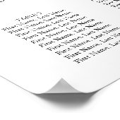 Blumengrün Elegante Hochzeitsstiftung Poster (Ecke)