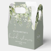 Blumengrün Elegantes Brautparty Geschenkschachtel (Geöffnet)