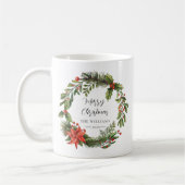 Blumengrün Familie Weihnachten Kaffeetasse (Links)