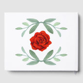 Blumengrün Foliage Hochzeit Gästebuch (Rückseite)