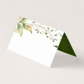 Blumengrün-Foliage-Platzkarte (Vorderseite)
