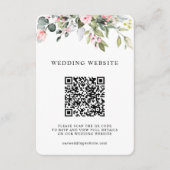 Blumengrün Foliage QR-Code & Foto Hochzeit Begleitkarte (Vorderseite)