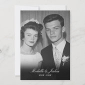 Blumengrün-Foto zum 70. Hochzeitstag Einladung (Rückseite)