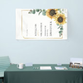 Blumengrün Geometrische Hochzeit Banner (Messeveranstaltung)