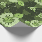Blumengrün Geschenkpapier