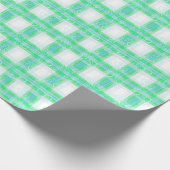 Blumengrün gestreiftes Muster Geschenkpapier (Ecke)