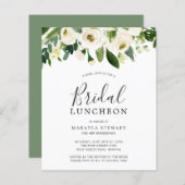 Blumengrün Haushalt Bridal Luncheon Einladung (Vorne/Hinten)
