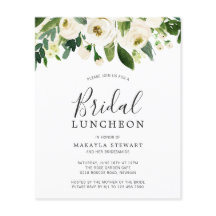 Blumengrün Haushalt Bridal Luncheon Einladung