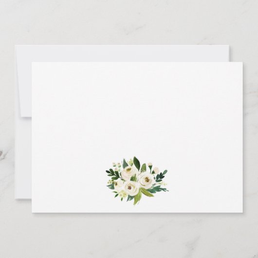 Blumengrün-Hochzeit von Aquarellfarben Danke GS (Rückseite)