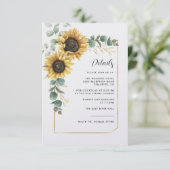 Blumengrün Hochzeitsdetails Begleitkarte (Stehend Vorderseite)