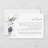 Blumengrün, Hochzeitsdetails einfügen Einladung (Vorderseite)