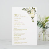 Blumengrün-Hochzeitsmenü von Elfenbein (Stehend Vorderseite)