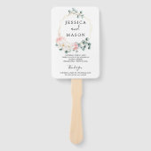 Blumengrün-Hochzeitsprogramm Fächer (Vorderseite)