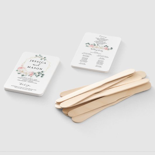 Blumengrün-Hochzeitsprogramm Fächer (Non-assembled)