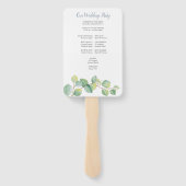 Blumengrün Hochzeitsprogramm Fan Fächer (Rückseite)