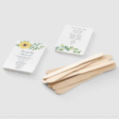 Blumengrün Hochzeitsprogramm Fan Fächer (Non-assembled)