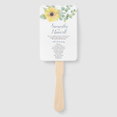 Blumengrün Hochzeitsprogramm Fan Fächer (Vorderseite)
