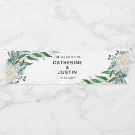 Blumengrün Hochzeitsveranstaltung Alle Text bearbe Wasserflaschenetikett