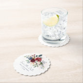 Blumengrün im Wasser Hochzeit Sichern Datum Untersetzer (Vor Ort)
