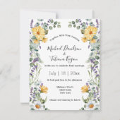 Blumengrün im Wasser Sommerfrühling Hochzeit Einladung (Vorderseite)