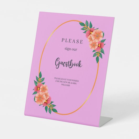 Blumengrün in Aquarellen Sockelschild (Vorderseite)