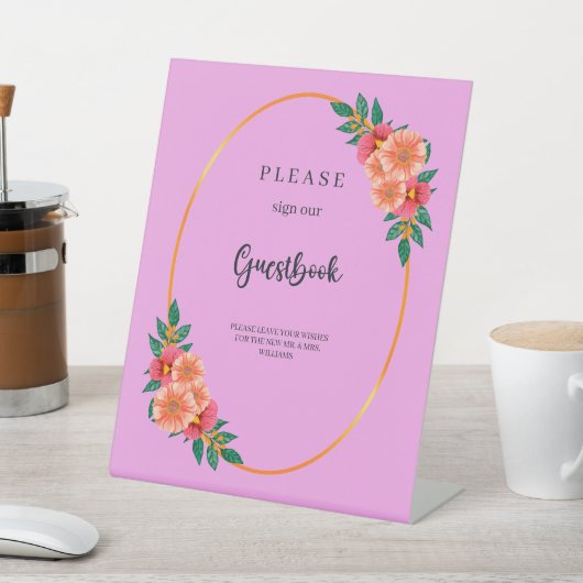 Blumengrün in Aquarellen Sockelschild (In SItu)