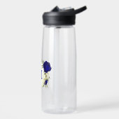 Blumengrün in Königsblau Trinkflasche (Links)