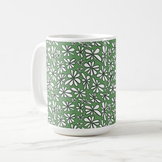 Blumengrün Kaffeetasse (Vorderseite Links)