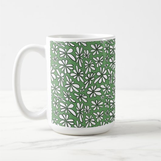 Blumengrün Kaffeetasse (Links)