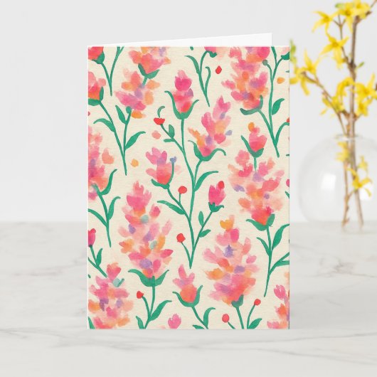 Blumengrün Karte (Gelbe Blume)