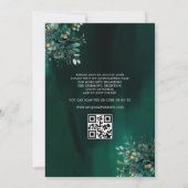 Blumengrün Kleid QR Code Quinceanera Einladung (Rückseite)