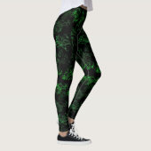 Blumengrün-Leggings Leggings (Rechts)