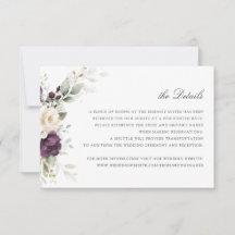 Blumengrün Lila Hochzeitdetails Beilage