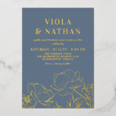 Blumengrün Linie Locarno Folieneinladung (Vorderseite)