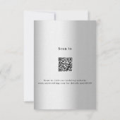 Blumengrün Luxus QR-Code UAWG Hochzeit Einladung (Rückseite)