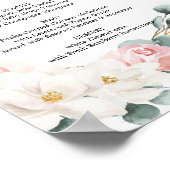 Blumengrün-Menü oder Bar Menu-Zeichen Poster (Ecke)