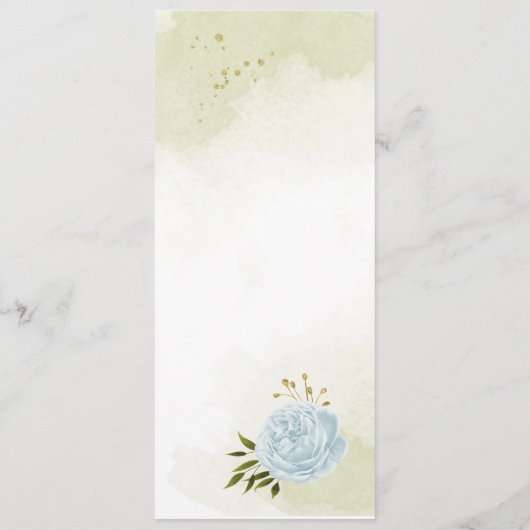 Blumengrün Menükarte (Rückseite)