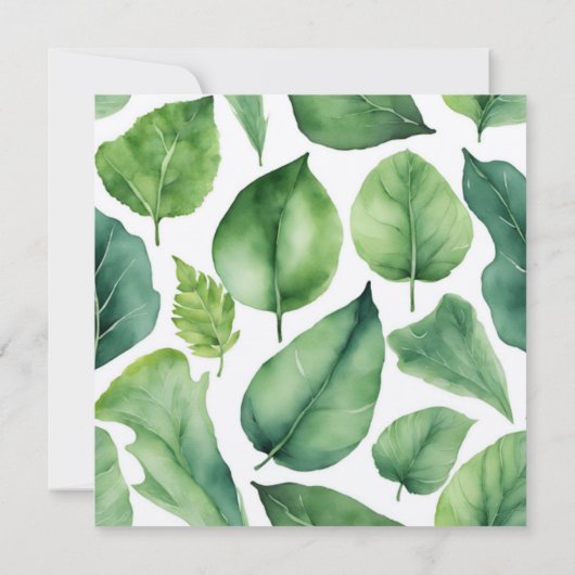 Blumengrün Minimal Calligraphisches Brautparty Einladung (Rückseite)