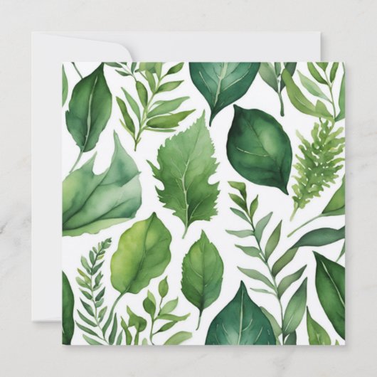 Blumengrün Minimal Calligraphisches Brautparty Einladung (Rückseite)