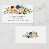 Blumengrün-Mischfarben-Hochzeitsregister Begleitkarte (Vorne/Hinten)