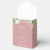 Blumengrün Monogram Dusty Rose Wedding Geschenkschachtel (Geöffnet)