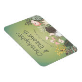 Blumengrün-Monogramm-Kreuzfahrtschiff-Türsucher Magnet (Rechte Seite)