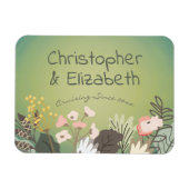 Blumengrün-Monogramm-Kreuzfahrtschiff-Türsucher Magnet (Horizontal)