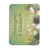 Blumengrün-Monogramm-Kreuzfahrtschiff-Türsucher Magnet (Vertikal)