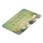 Blumengrün-Monogramm-Kreuzfahrtschiff-Türsucher Magnet (Linke Seite)