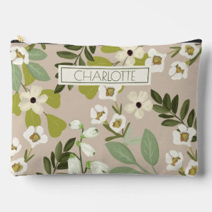 Blumengrün Muster Moderne Zubehörtasche