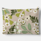 Blumengrün Muster Moderne Zubehörtasche (Rückseite)