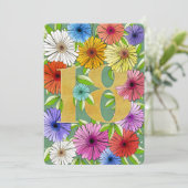 Blumengrün Personalisiert 18. Geburtstagskarte (Stehend Vorderseite)