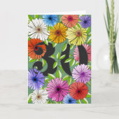 Blumengrün Personalisiert 30. Geburtstag Karte (Vorderseite)